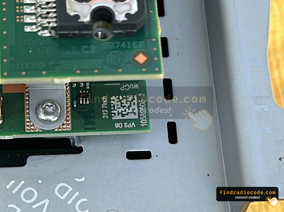 Square code on the Continental VP2 circuit board